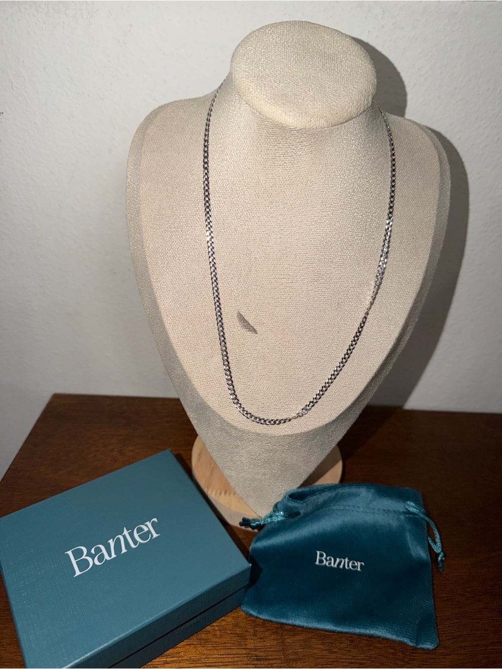 Banter Sterling silver 925 men’s link chain necklace new comes with bag and box